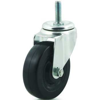 Dh Casters C-LM3T3RS Swivel Caster, 3 in Dia Wheel, 1-1/4 in W Wheel, Rubber Wheel, 220 lb