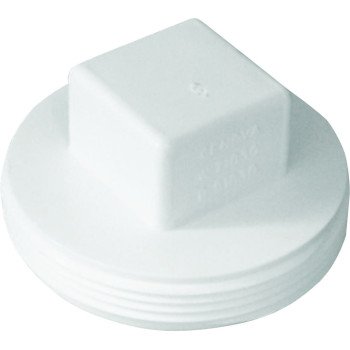 Canplas 414243BC Plug, 3 in, MNPT, PVC, White