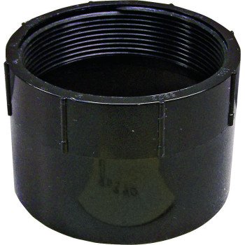 Canplas 102892BC Pipe Adapter, 2 in, FNPT x Hub, ABS, Black, SCH 40 Schedule