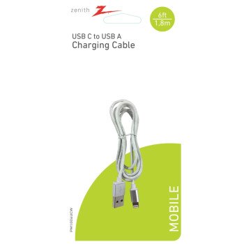 Zenith PM1006UCW USB Cable, White Sheath