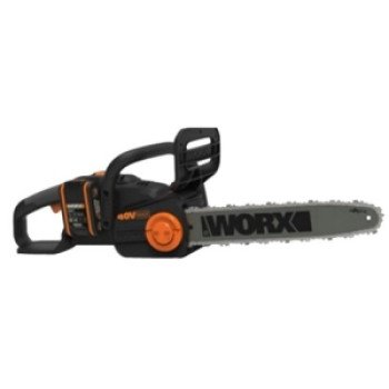 Worx WG385 Cordless Chainsaw, Tool Only, 4 Ah, 40 V, Lithium-Ion, 16 in L Bar, 3/8 in Pitch, Front, Rear Handle