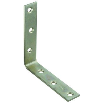 National Hardware 115BC Series N220-152 Corner Brace, 5 in L, 1 in W, 4.94 in H, Steel, Zinc, 0.16 Thick Material