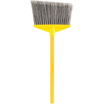 Rubbermaid 1887089 Angle Broom, Polypropylene Bristle, Gray Bristle, 66 in L, Wood Handle