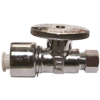 Plumb Pak PP2068POLFBG Stop Valve, 5/8 x 3/8 in Connection, Compression, 125 psi Pressure, Brass Body