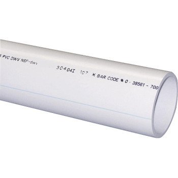 Charlotte Pipe PVC 04300 0600 Pipe, 3 in, 10 ft L, SCH 40 Schedule, PVC, White