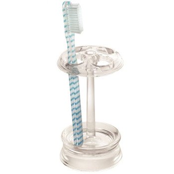 iDESIGN 45320 Toothbrush Stand, Plastic, Clear