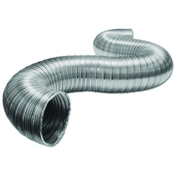 Lambro 302UL Semi-Rigid Transition Duct, 4 in, 8 ft L, Aluminum