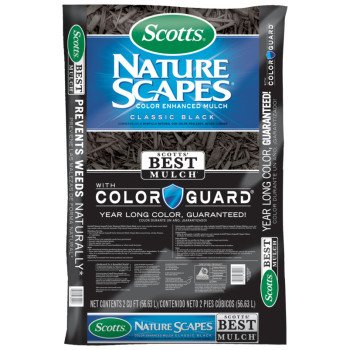 Scotts Nature Scapes 88502440 Color Enhanced Mulch, Black, 2 cu-ft Bag