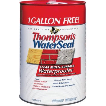 Thompson's WaterSeal TH.024106-06 Waterproofer, Clear, 6 gal, Can