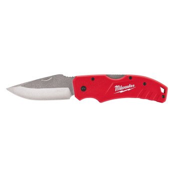 Milwaukee 48-22-1940 Lockback Pocket Knife, 3 in L Blade, Stainless Steel Blade, Ergonomic Handle