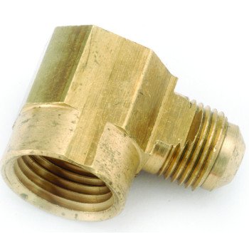 Anderson Metals 754050-0806 Tube Elbow, 1/2 x 3/8 in, 90 deg Angle, Brass, 750 psi Pressure