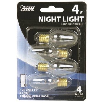 BP4C7/4 CLR NIGHTLIGHT 4W 4PK 