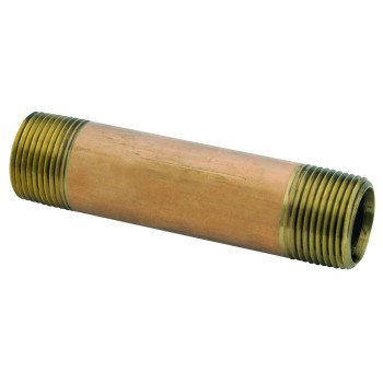 Anderson Metals 38300-1240 Pipe Nipple, 3/4 in, NPT, Brass, 810 psi Pressure, 4 in L