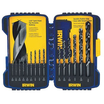 Irwin 314015 Jobber Length Drill Bit Set, 15-Piece, Steel, Black Oxide