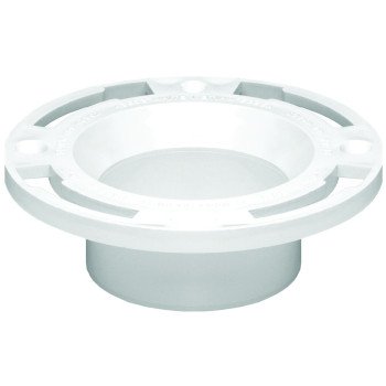 Oatey 43509 Closet Flange, 3 in Connection, PVC, White