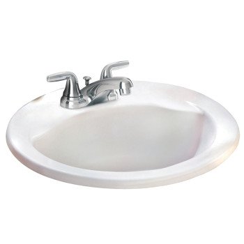 American Standard Ravenna Series 0419544EC.020 Countertop Sink, 21.68 in OAW, 9.12 in OAH, 18.68 in OAD, Vitreous China