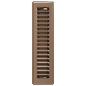 Imperial RG1998 Standard Floor Register, 11-3/4 in W Duct Opening, 2 in H Duct Opening, Steel, Brown