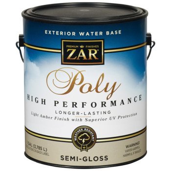 ZAR 34213 Exterior Polyurethane, Semi-Gloss, Amber, Liquid, 1 gal, Can