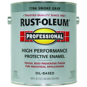 Rust-Oleum 7786402 Enamel Paint, Oil, Gloss, Smoke Gray, 1 gal, Can, 230 to 390 sq-ft/gal Coverage Area