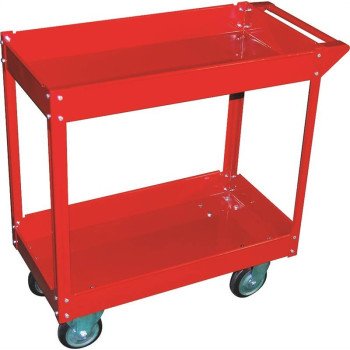 ProSource TC4102 Service Cart, 33-1/4 in OAW, 32-1/4 in OAH, 16-1/8 in OAD, Red