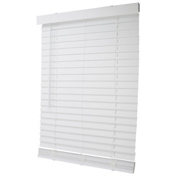 Simple Spaces FWMB-9 Blind, 64 in L, 27 in W, Faux Wood, White