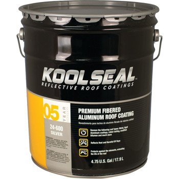 Kool Seal KS0024600-20 Roof Coating, Silver, 5 gal, Pail, Liquid