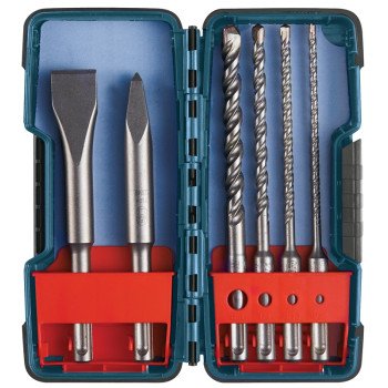 Bosch HCST006 Rotary Hammer Drill Bit Set, 6-Piece, Carbide