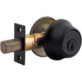 Kwikset 96600-542 Deadbolt, Alike Key, Steel, Venetian Bronze, 2-3/8 to 2-3/4 in Backset