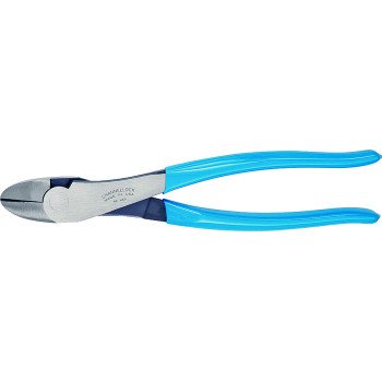 Channellock 449 Diagonal Cutting Plier, 9.54 in OAL, Blue Handle, Pistol-Grip Handle, 1.12 in W Jaw, 1.02 in L Jaw