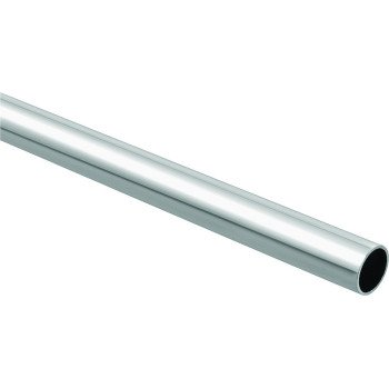 National Hardware BB8604 S822-099 Closet Rod, 1-5/16 in Dia, 8 ft L, Steel, Chrome