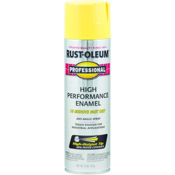 Rust-Oleum 7543838 Safety Spray Paint, Gloss, Safety Yellow, 15 oz, Can