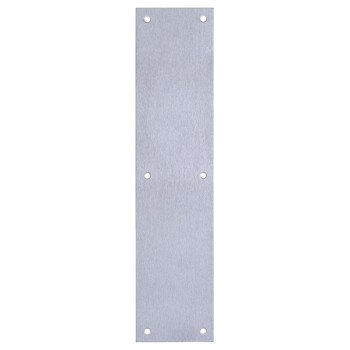 Tell Manufacturing DT100072 Push Plate, Aluminum/Steel, Satin, 15 in L, 3-1/2 in W, 0.05 ga Thick