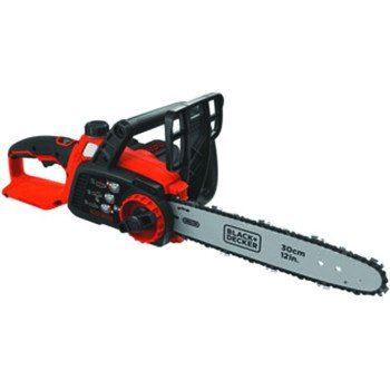 Black+Decker LCS1240 Chainsaw, Battery Included, 2 Ah, 40 V, Lithium-Ion, 4 in Cutting Capacity, 12 in L Bar