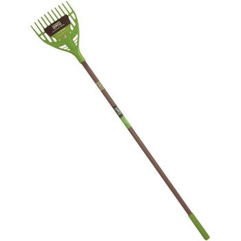 Ames 2915900 Shrub Rake, 65-1/8 in OAL, 11-Tine, Polypropylene Tine, Steel Handle, Cushion-Grip Handle, 60 in L Handle