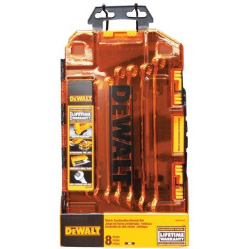 DEWALT DWMT73810 Wrench Set, 8-Piece, Polished Chrome, Specifications: Metric Measurement