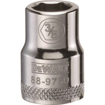 DEWALT DWMT88976OSP Hand Socket, 3/8 in Socket, 3/8 in Drive, 6-Point, Vanadium Steel, Polished Chrome