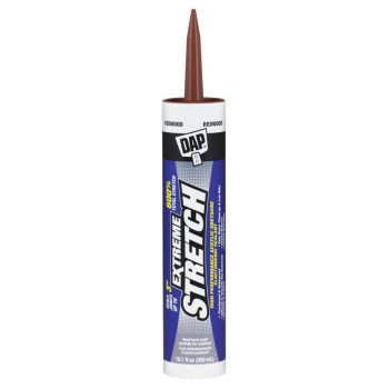 DAP EXTREME STRETCH 7079818707 Premium Elastomeric Sealant, Redwood, 24 hr Curing, 40 to 100 deg F, 10.1 fl-oz Cartridge