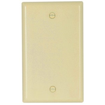 Eaton Cooper Wiring 2129 2129LA Wallplate, 4-1/2 in L, 2-3/4 in W, 0.08 in Thick, 1 -Gang, Thermoset, Light Almond