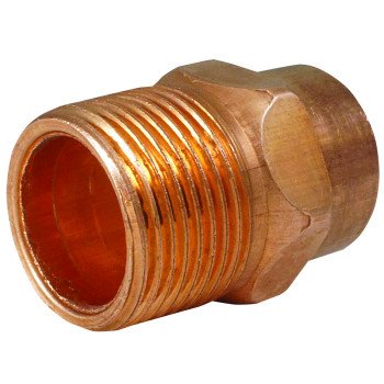 Elkhart Products 104 Series 30290 Pipe Adapter, 1/4 in, Sweat x MNPT, Copper