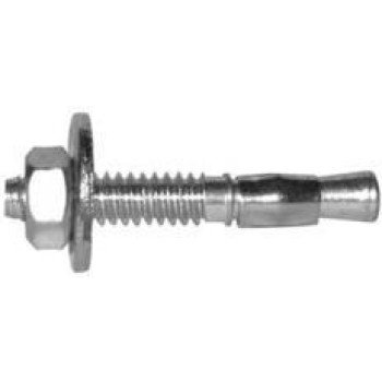 Reliable WAZ38214J Wedge Anchor, 3/8 in Dia, 2-1/4 in L, Steel, Zinc