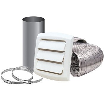 DUNDAS JAFINE ProVent MLFVK48E Semi-Rigid Dryer Vent Kit, Aluminum, 4-Piece