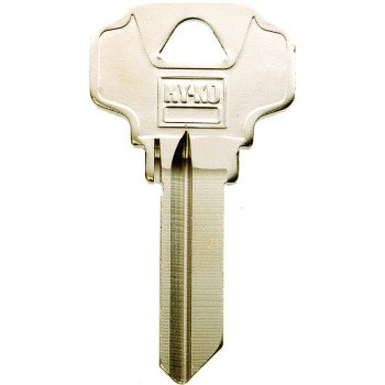 Hy-Ko 11010SC1D Key Blank, Brass, Nickel, For: Schlage Cabinet, House Locks and Padlocks