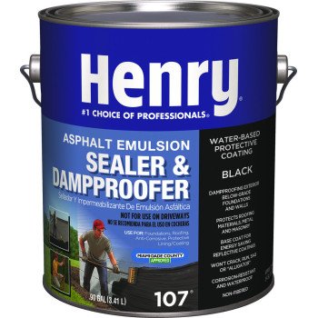 Henry HE107046 Emulsion Sealer, Black, 3.41 L Can, Liquid