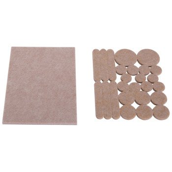 ProSource FE-50209-PS Furniture Pad, Felt Cloth, Beige, 4-1/2 x 6, 1/2, 1, 5/8, 3/4 and 2-3/4 x 1/2 in Dia