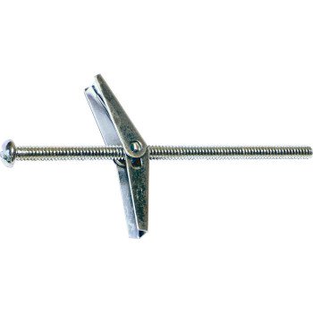 Midwest Fastener 04090 Toggle Bolt with Wing, 4 in L, Zinc, 50/PK