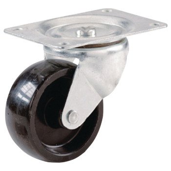 Shepherd Hardware 9392 Swivel Caster, 2 in Dia Wheel, 3/4 in W Wheel, Polypropylene Wheel, 125 lb