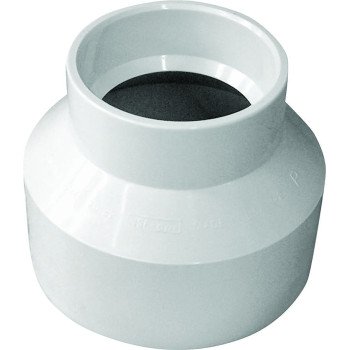 IPEX 193024 Reducing Coupling, 3 x 2 in, Hub, PVC, White, SCH 40 Schedule