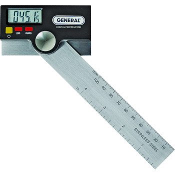 General 1702 Digital Protractor with Thumb Nut, 0 to 180 deg, Stainless Steel