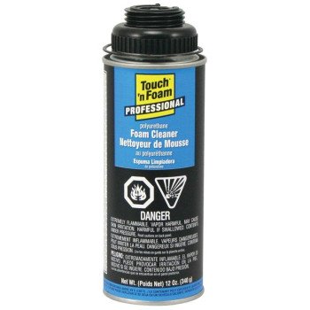 Touch 'n Foam 4004528700 Polyurethane Foam Cleaner, Clear, 60 to 100 deg F, 12 oz, Aerosol Can