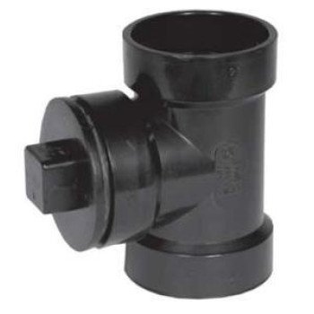 IPEX 027145 Cleanout Tee with Plug, 2 in, Hub x Hub x FPT, SCH 40 Schedule